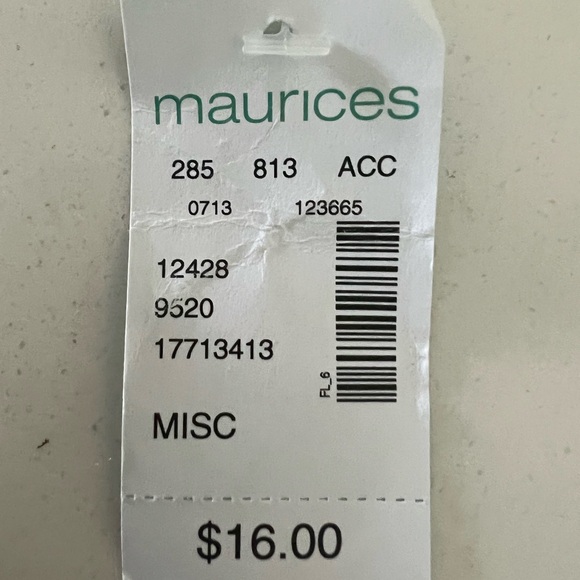 Women’s NWT Maurices Boho Blue Orange White Stripe Scarf - Picture 4 of 6